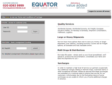 Tablet Screenshot of equatorcouriers.com